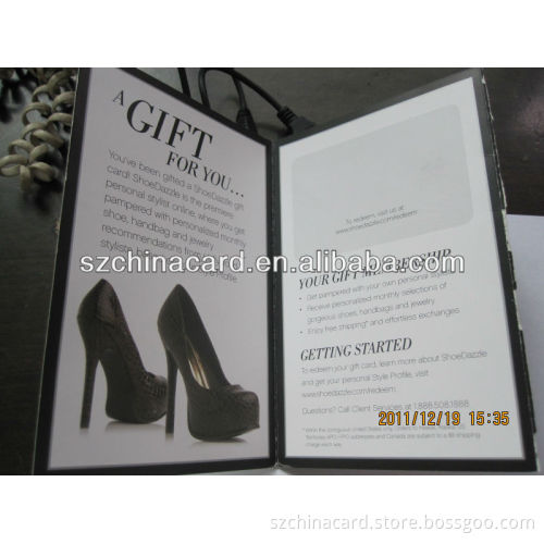 Promotion Paper Card Holder Booklet Printing For Gift Card